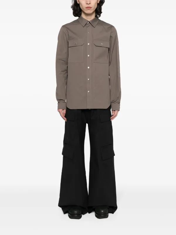 rick風　シャツジャケット Rick Owens シャツジャケット | ブラウン | FARFETCH JP