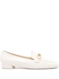 Stuart Weitzman logo-plaque leather loafers - Neutrals