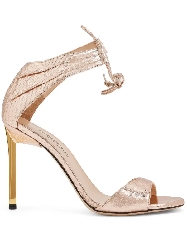 TOM FORD Margot 115mm Sandals | Metallic | FARFETCH