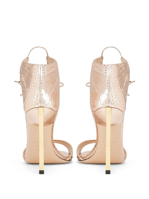 TOM FORD Margot 115mm Sandals | Metallic | FARFETCH