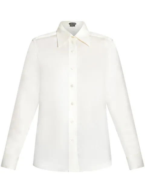 TOM FORD camisa de seda manga larga