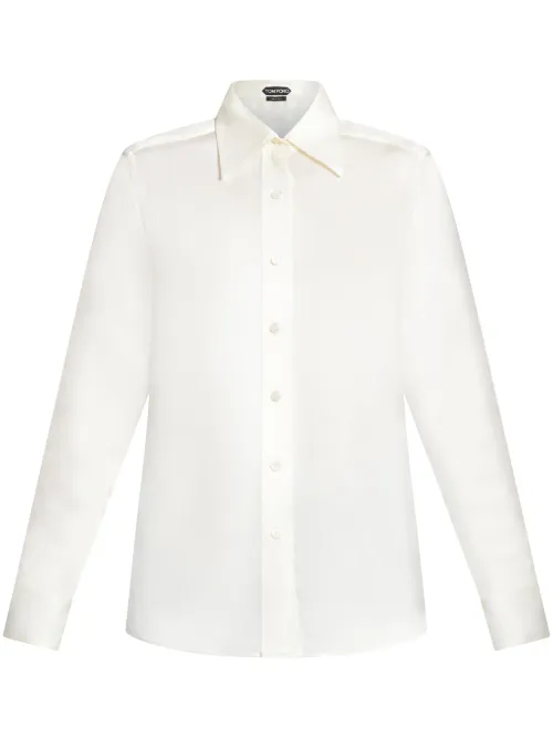 Chemise en soie à manches longues - TOM FORD - Modalova