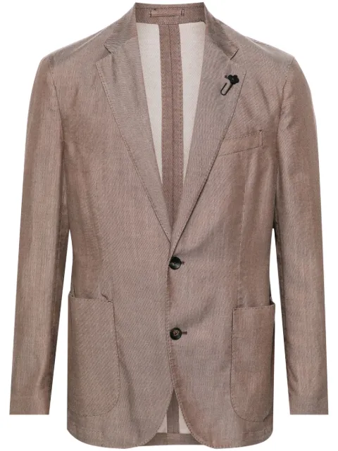 Lardini brooch-detail single-breasted blazer