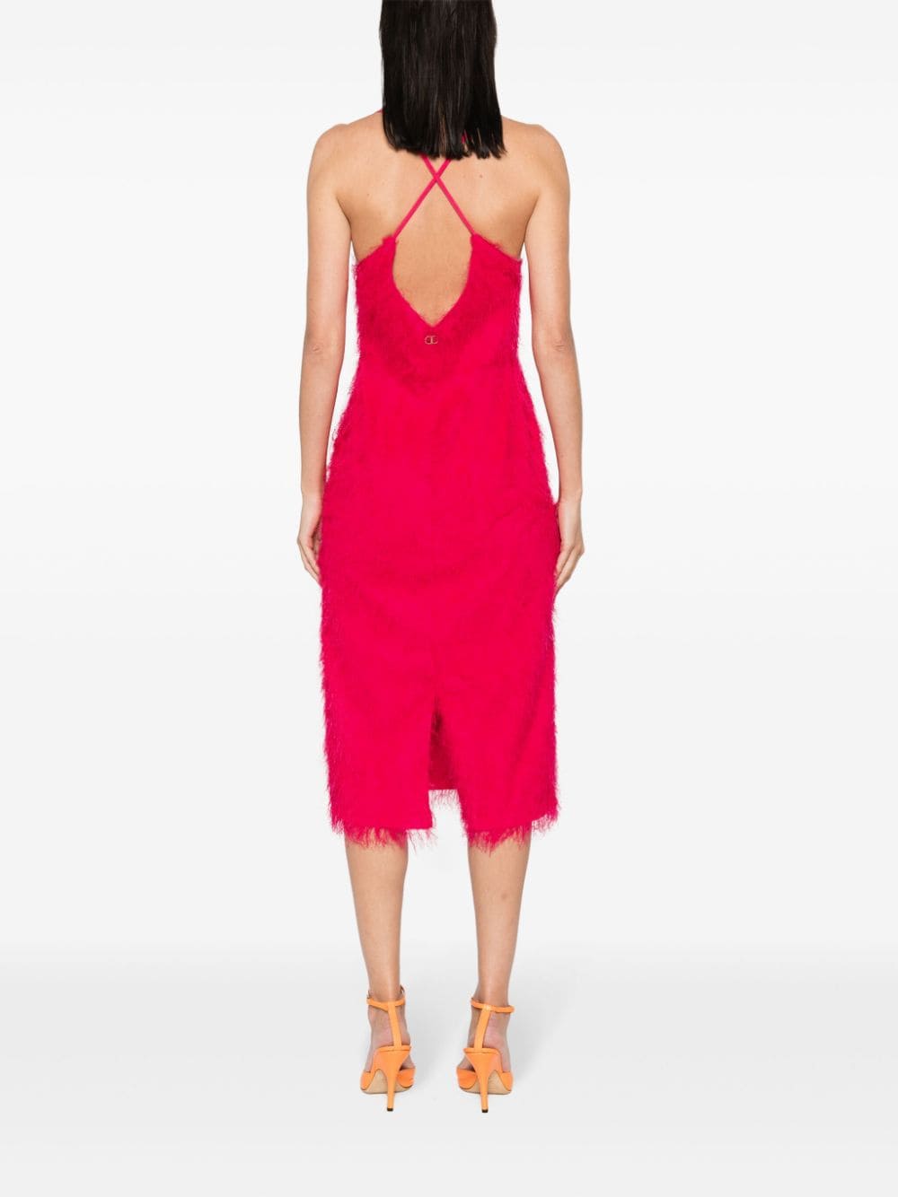 TWINSET Midi-jurk met franje Roze