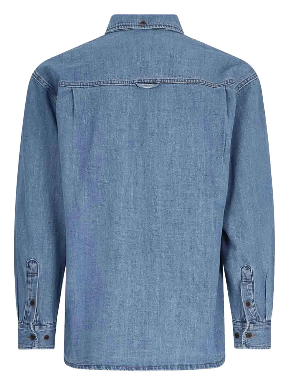 DUNST Spijkershirt met dubbele zak - Blauw