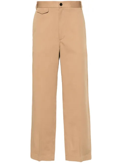 Gucci Web-detail cotton trousers