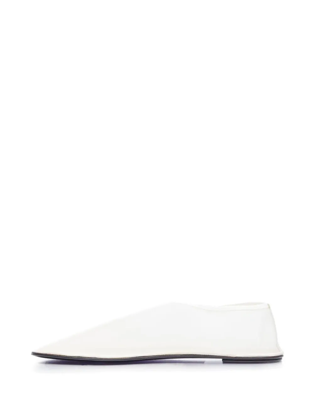 The Row Sock-style Mesh Ballet Flats In White