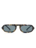 Giorgio Armani oval-frame sunglasses - Brown