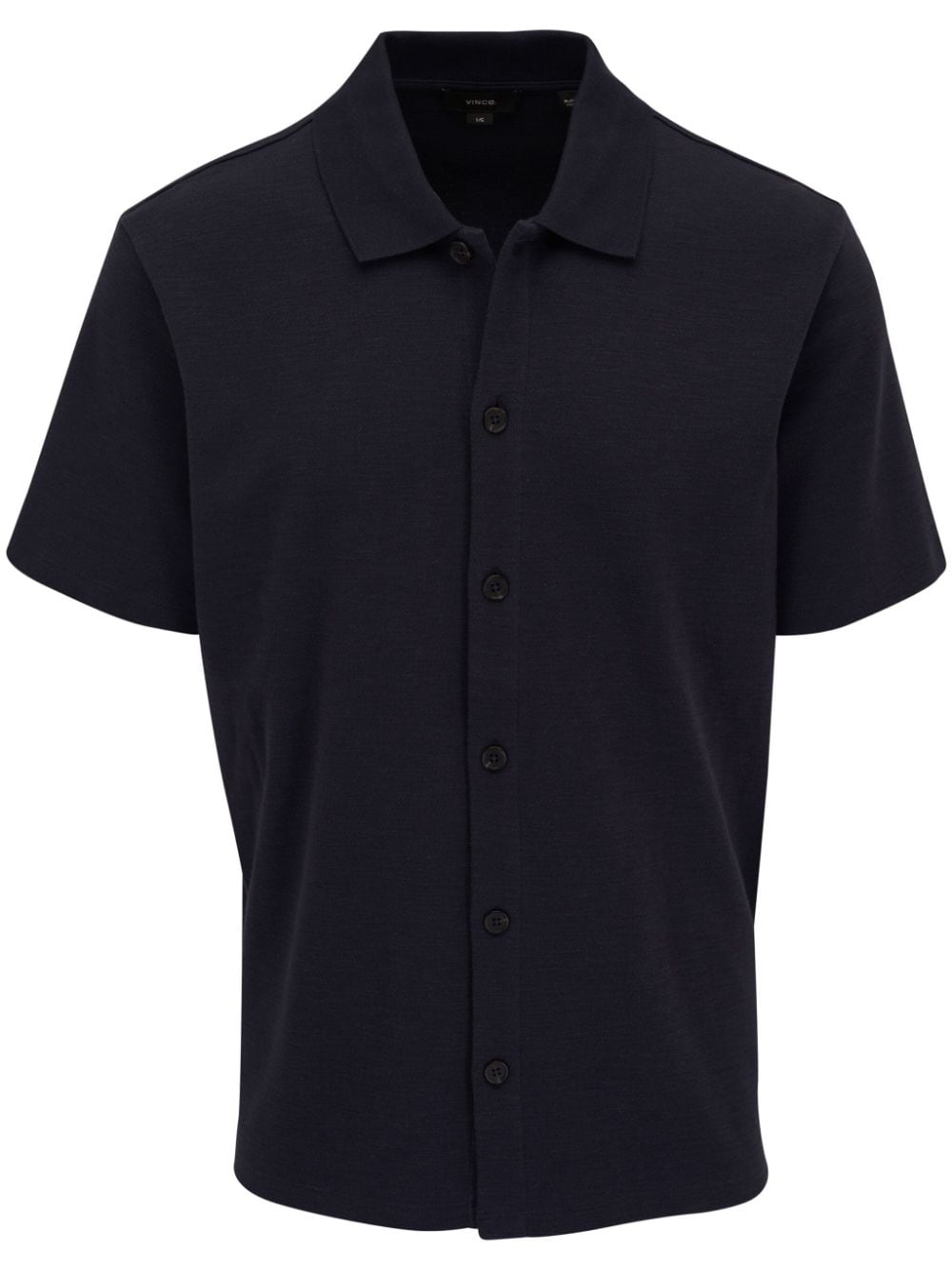 Shop Vince Classic-collar Short-sleeve Shirt In Blue