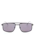 Lacoste double-bridge rectangle-frame sunglasses - Black