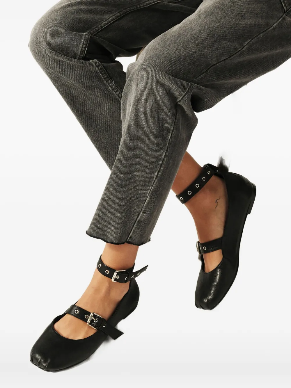 Ba&sh Canya Buckle-strap Ballet Flats In Multi
