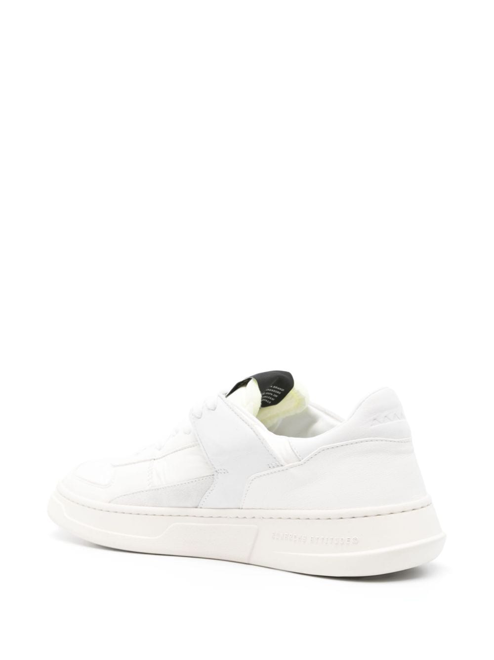 Shop Run Of Invisibile Panelled Sneakers In White