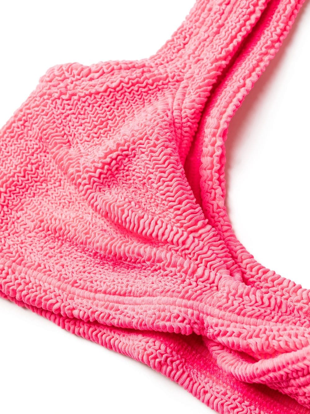 Shop Hunza G Juno Crinkled Twist Bikini In Pink