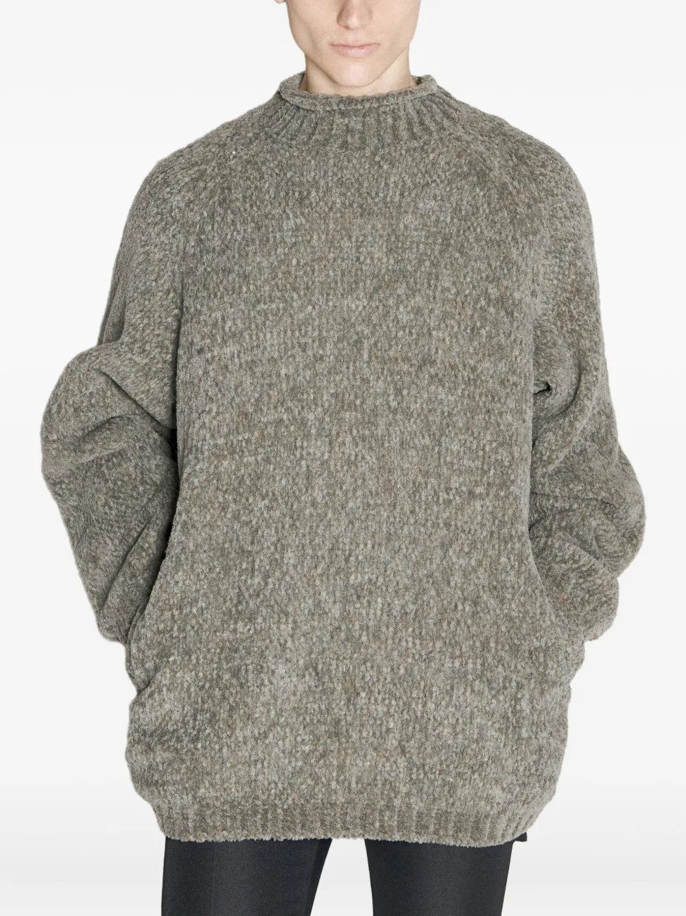 Undercover mock-neck wool sweater Grijs