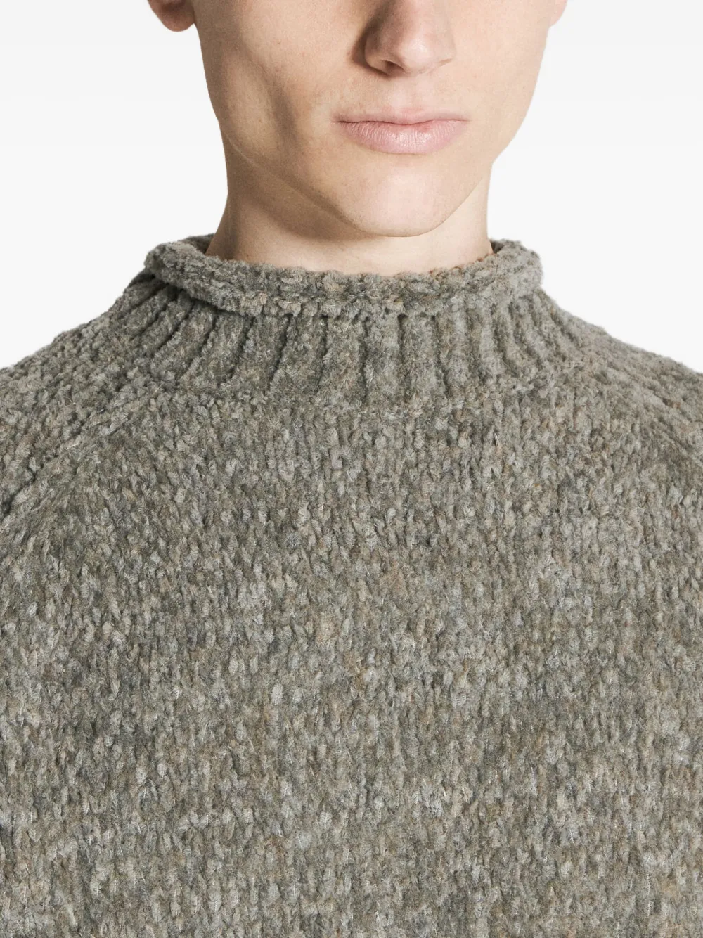 Undercover mock-neck wool sweater Grijs