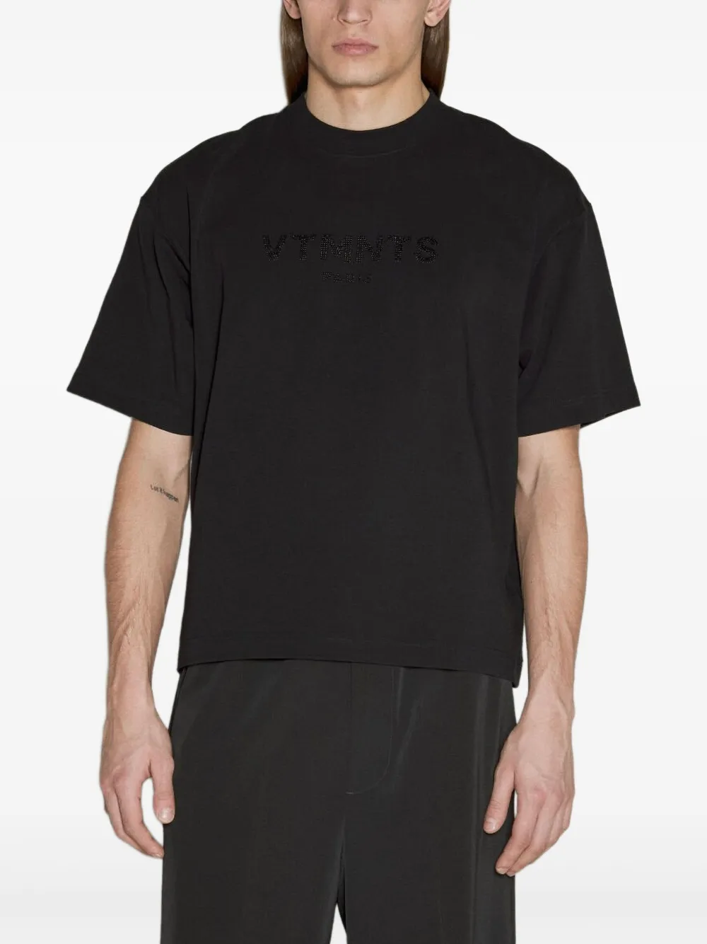 Vtmnts Crew-neck T-shirt In Black