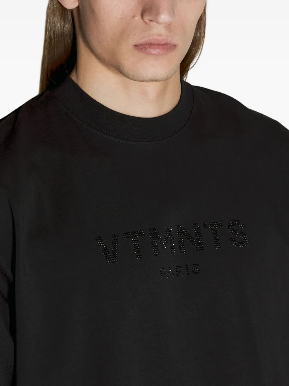 VTMNTS T-shirt met ronde hals Zwart