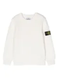 Stone Island Junior Compass-motif cotton jumper - Neutrals