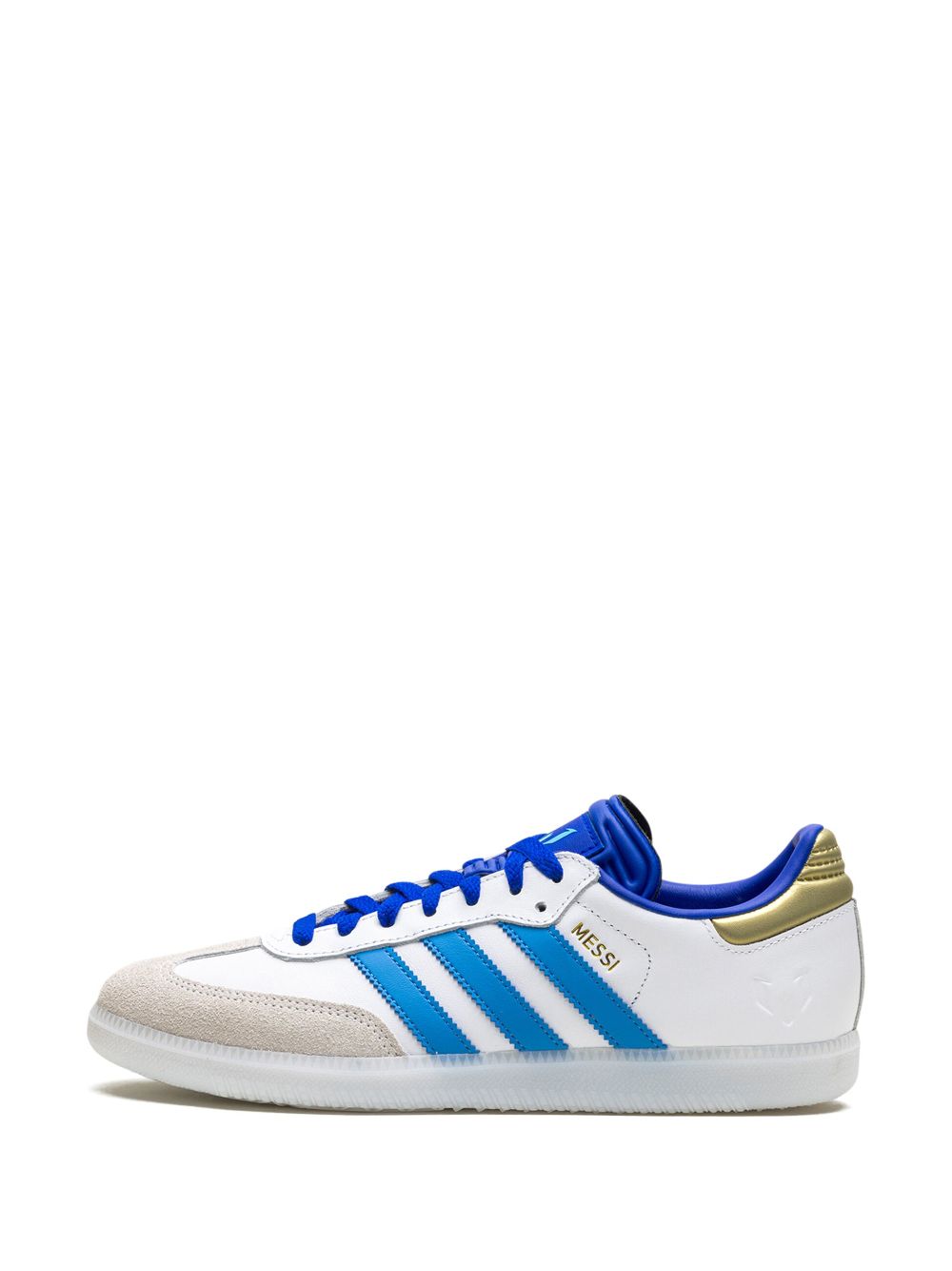 Shop Adidas Originals X Lionel Messi Samba Sneakers In White