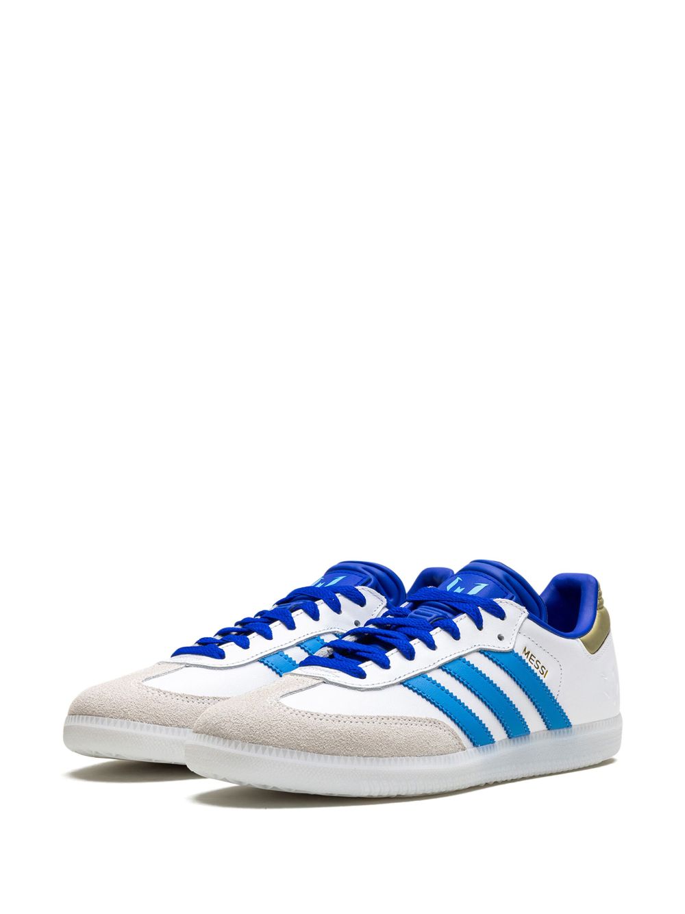 Shop Adidas Originals X Lionel Messi Samba Sneakers In White