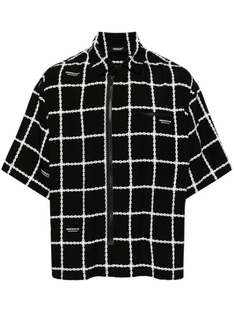 Undercover graphic-print zip-up shirt