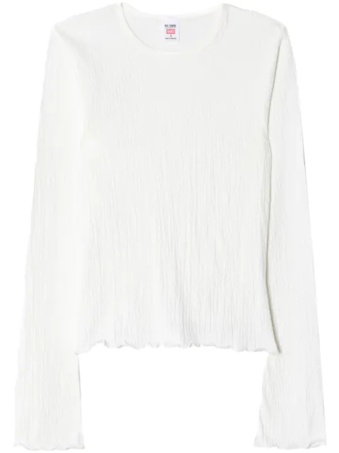 RE/DONE bell-sleeved crinkled top