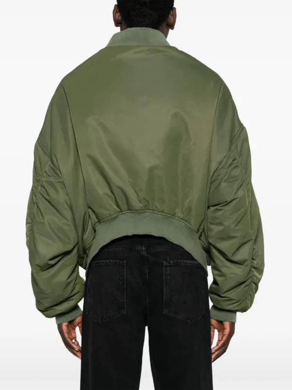 Balenciaga Padded Bomber Jacket Green FARFETCH CA