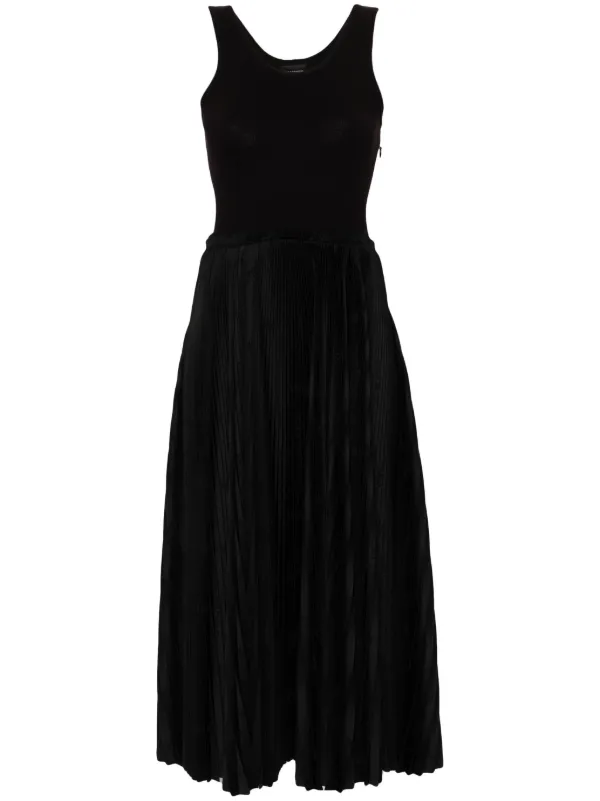 Balenciaga Bal Diagonal Midi Dress in Black
