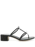 René Caovilla Caterina 40mm leather sandals - Black