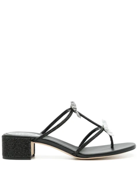 René Caovilla Caterina 40mm leather sandals