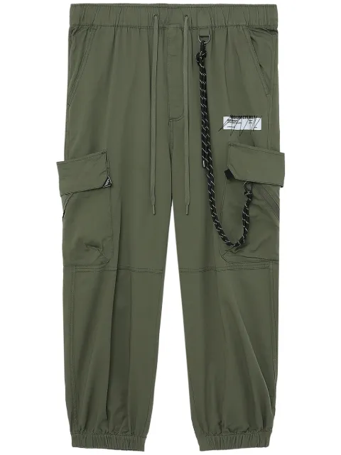 Musium Div. pantalones cargo con pretina elástica