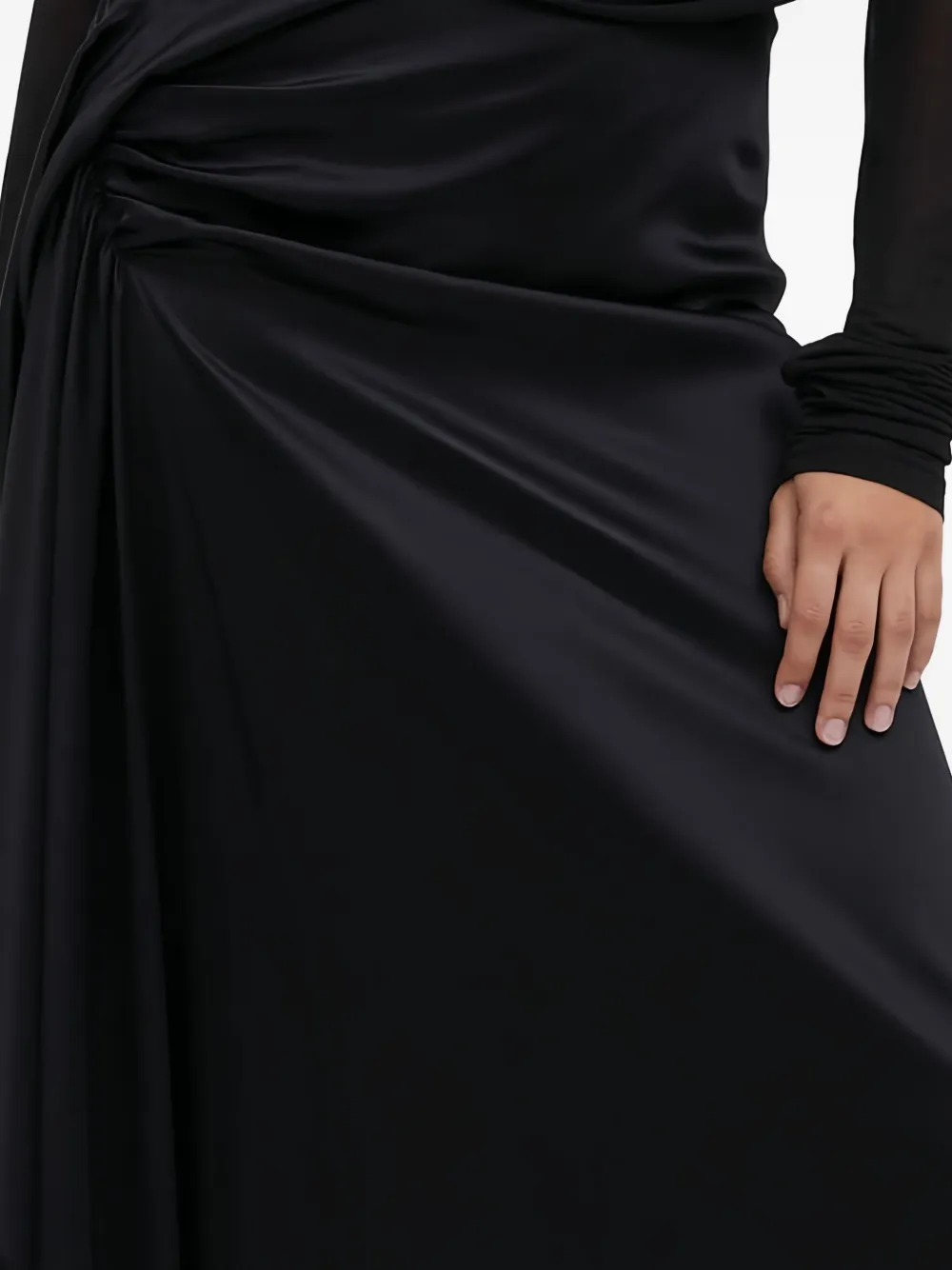 Christopher Esber Gedrapeerde maxi-rok met ruches Zwart