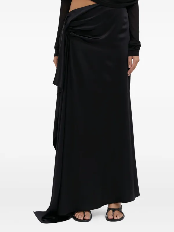 princess polly baby blue dress Sensual semi-sheer maxi skirt crafted from black floral lace, Parisien main image 0