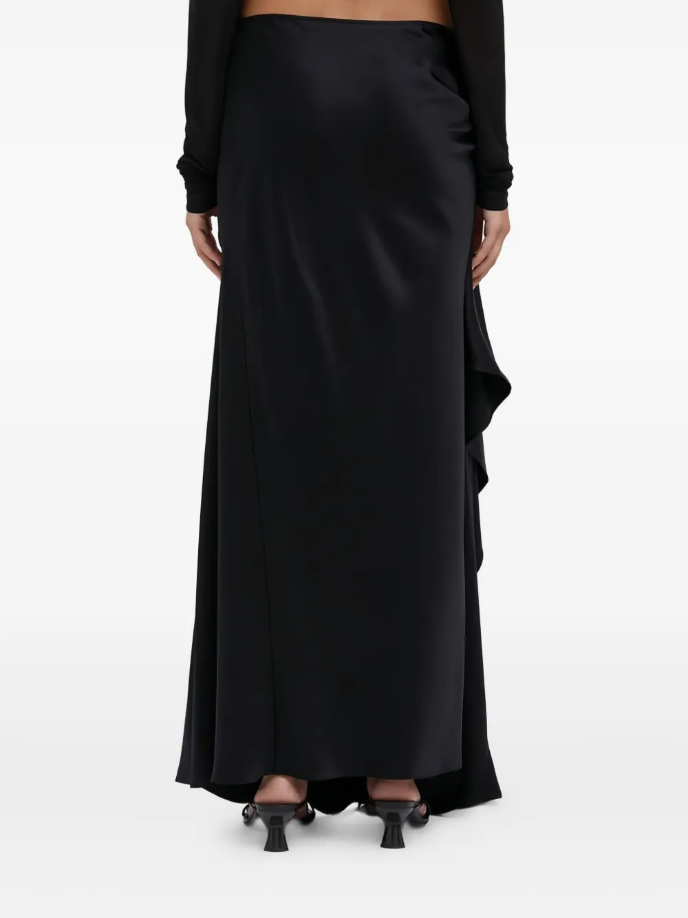 Christopher Esber Gedrapeerde maxi-rok met ruches Zwart