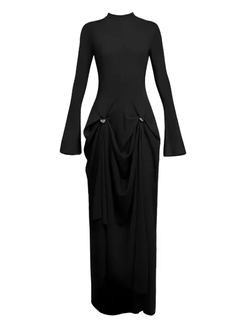 CHATS BY C.DAM Europa draped bell-sleeve dress