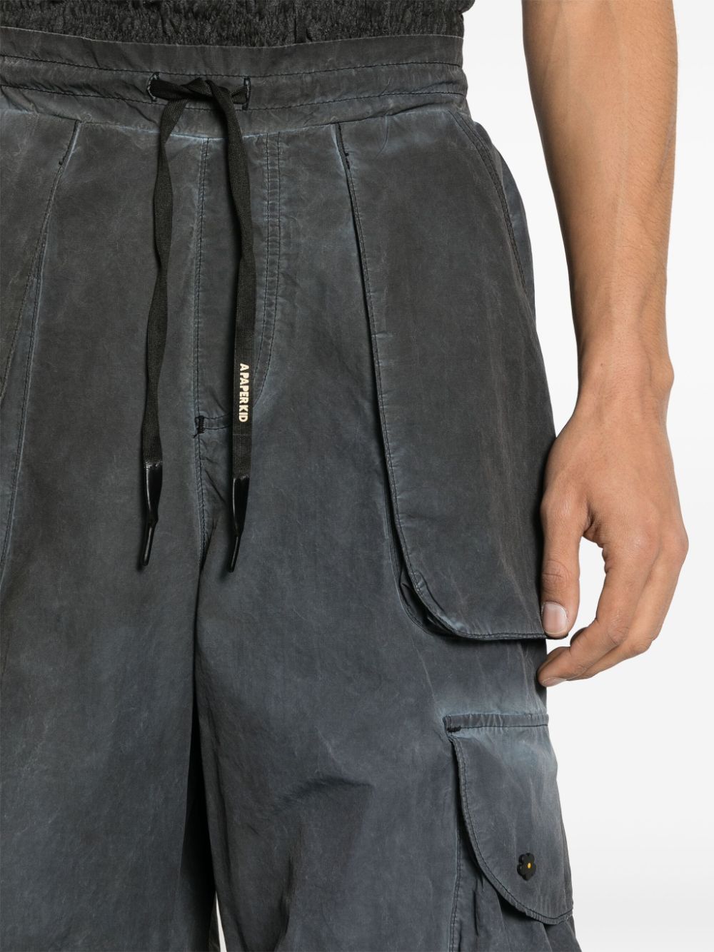 Shop A Paper Kid Tapered Cargo Trousers In Black