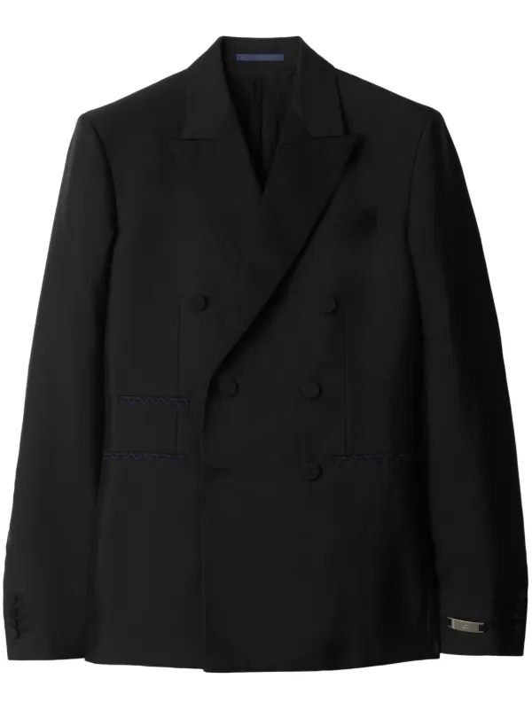 【送料&関税込】Burberry Black Wool Blend Blazer 23021943_53154862_600.jpg