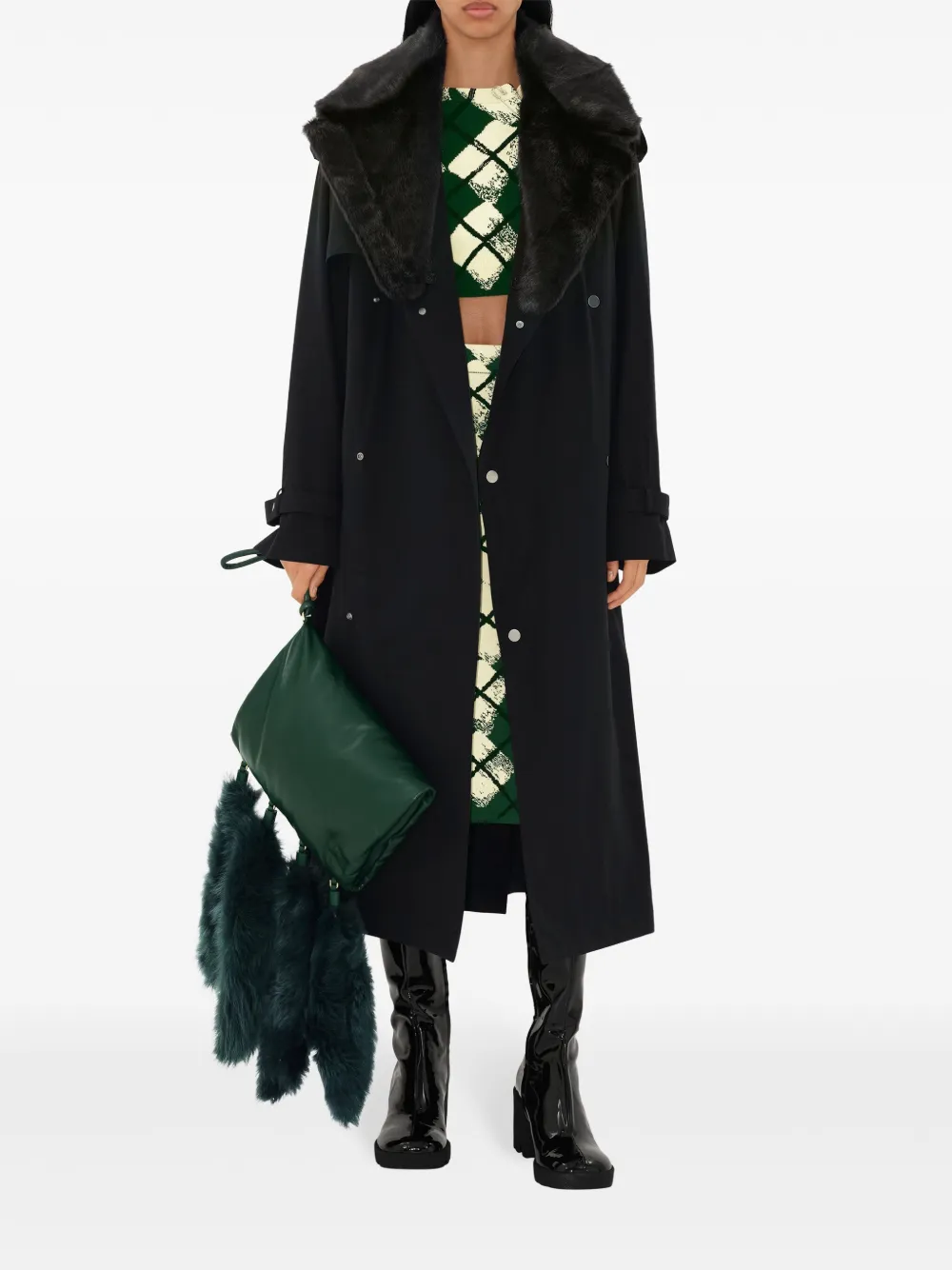 Burberry Tas met pofmouwen - Groen