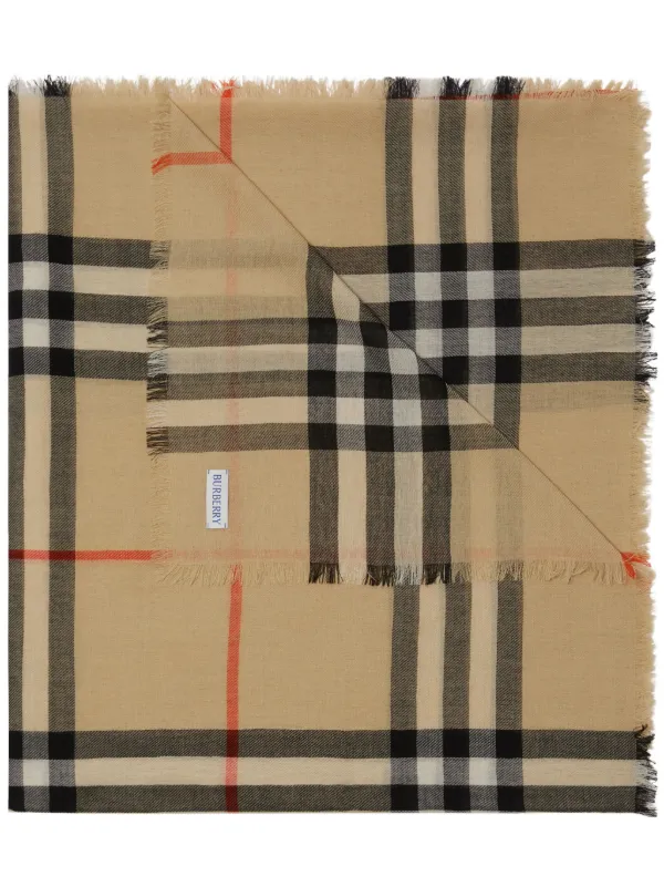 【送料&関税込】Burberry Check Wool Scarf - Unisex Burberry Check Wool-Silk Scarf | Saks Fifth Avenue