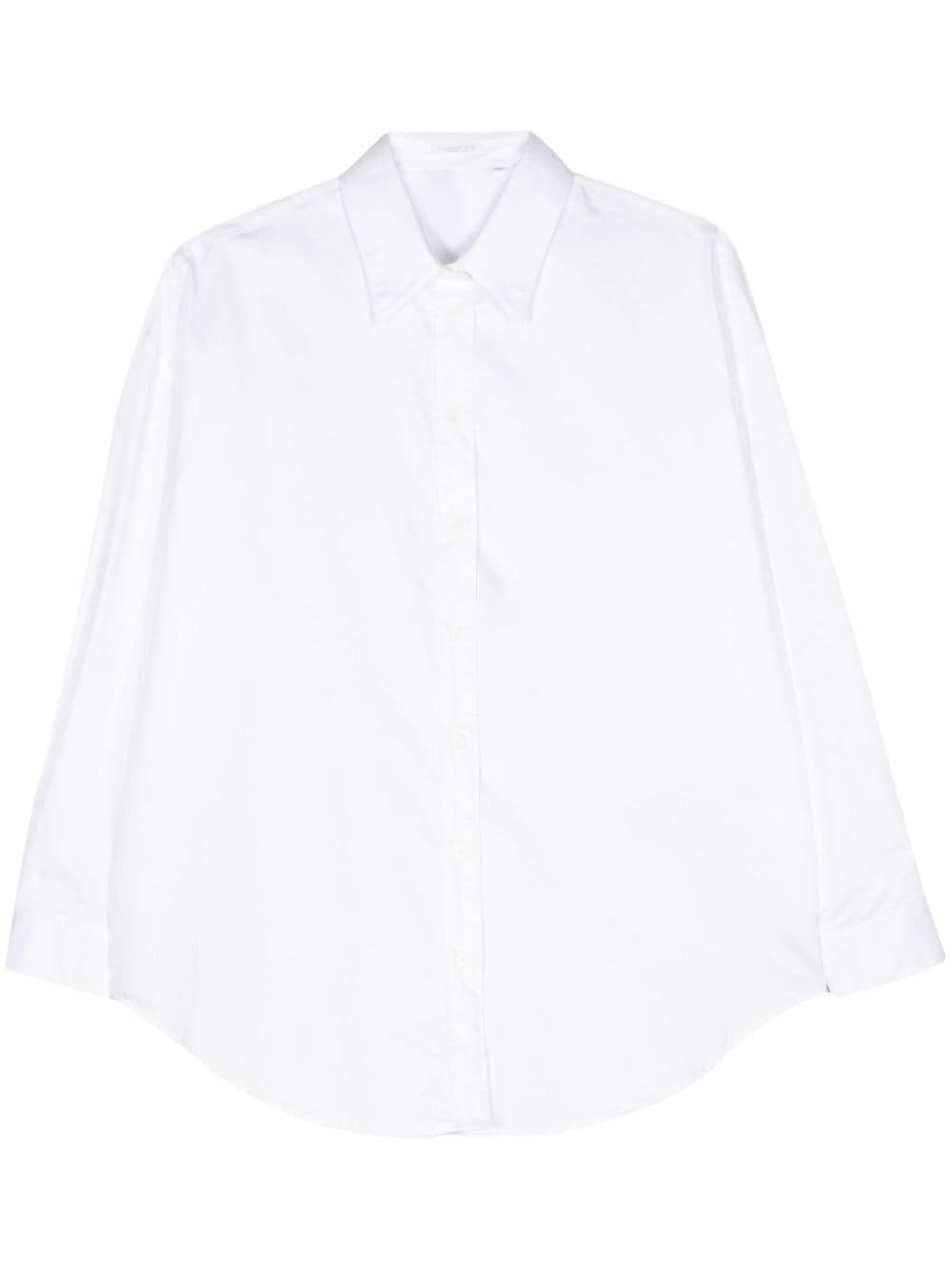 Cenere Gb Plain Cotton Shirt In White