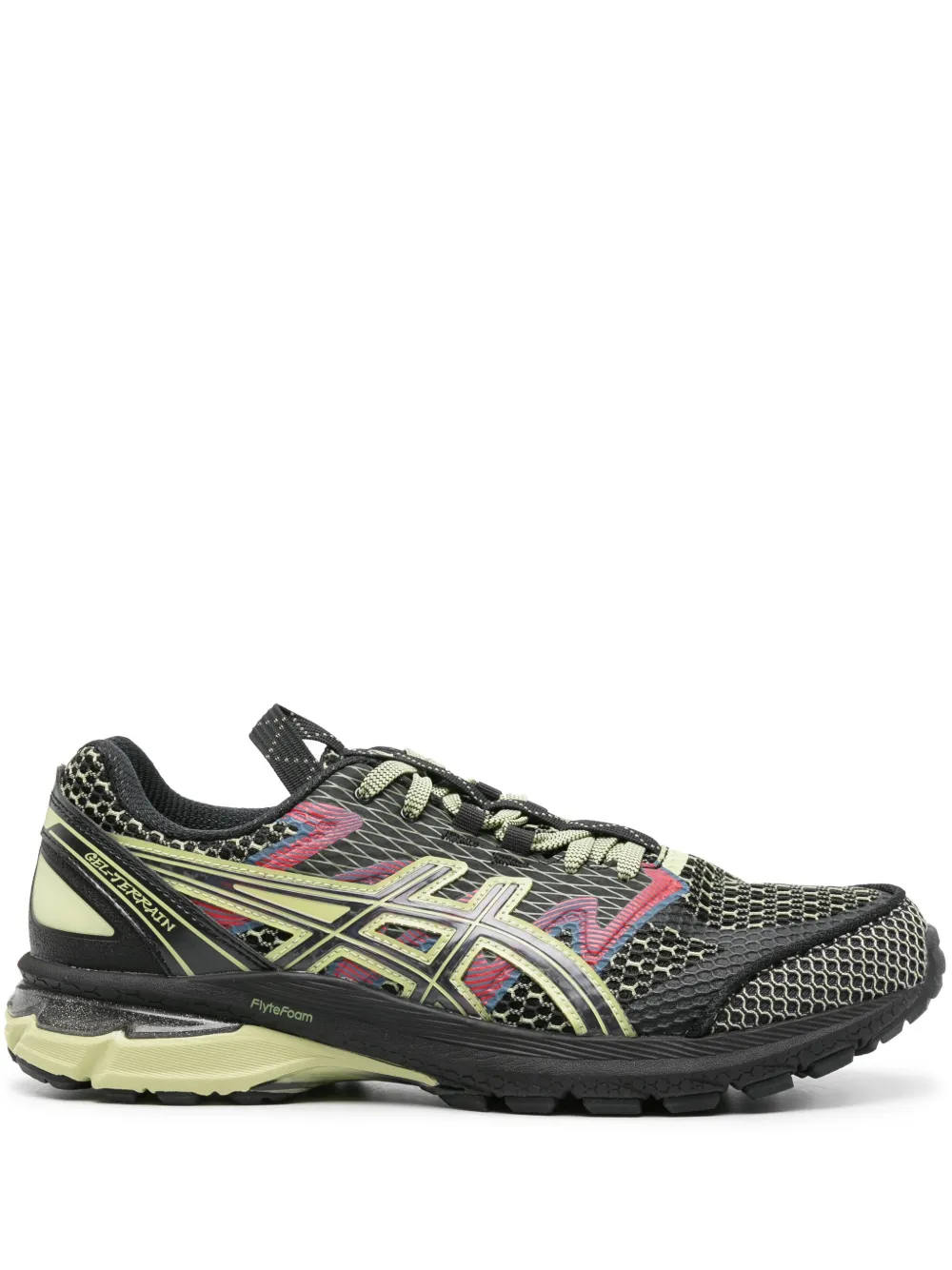 Asics Mesh Us4-s Gel-terrain Kiko Curat Low-top Sneakers With Rubb In Schwarz