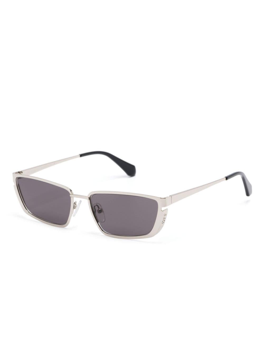 Off-White Richfield zonnebril met rechthoekig montuur - Zilver