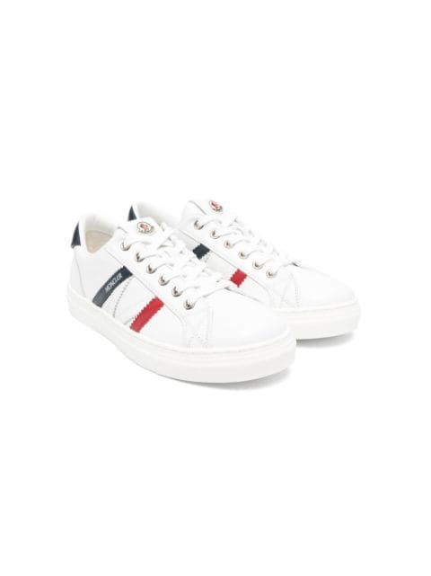 Moncler Enfant logo-print leather sneakers