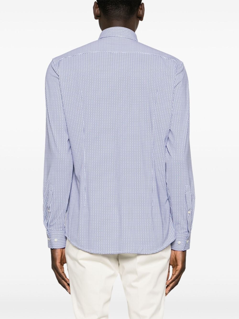 Shop Hugo Long-sleeve Jersey Shirt In Blue