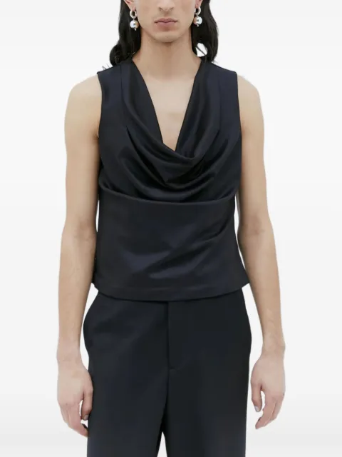 AARON ESH cowl-neck vest 