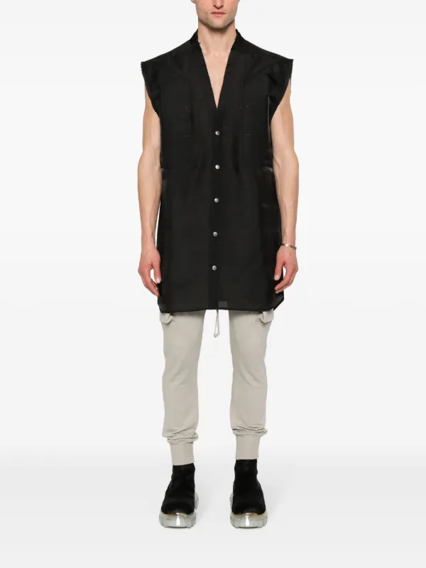 トップス Rick Owens Asymmetry drape Vest Rick Owens // Drkshdw Grey Asymmetrical Drape Tank Top – VSP