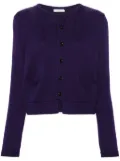 LEMAIRE crew-neck cotton cardigan - Purple