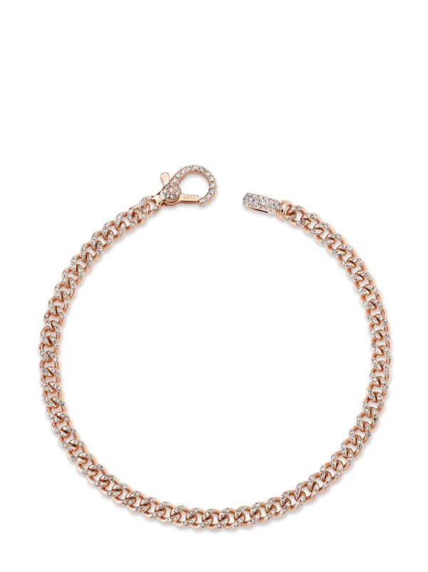 SHAY 18kt Rose Gold Baby Diamond Link Bracelet Pink FARFETCH PH