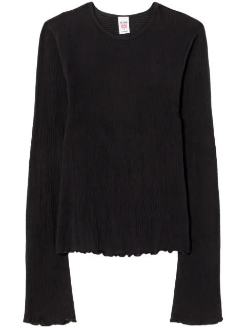 RE/DONE bell-sleeved crinkled top