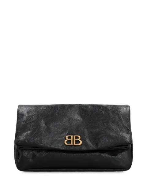 Balenciaga Monaco logo-plaque clutch bag Women